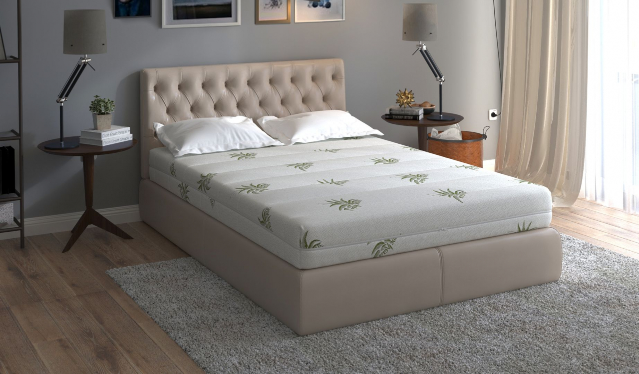 Saltea cu memorie Somnart XXL Memory Plus 90x200, înălțime 25 cm, pentru persoane supraponderale, husă Aloe Vera detașabilă, rulată, fermitate mare [7]
