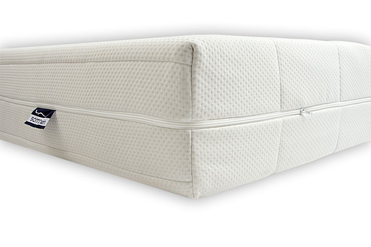 Saltea cu memorie Somnart XXL Memory Plus 90x200, înălțime 25 cm, pentru persoane supraponderale, husă Aloe Vera detașabilă, rulată, fermitate mare [18]