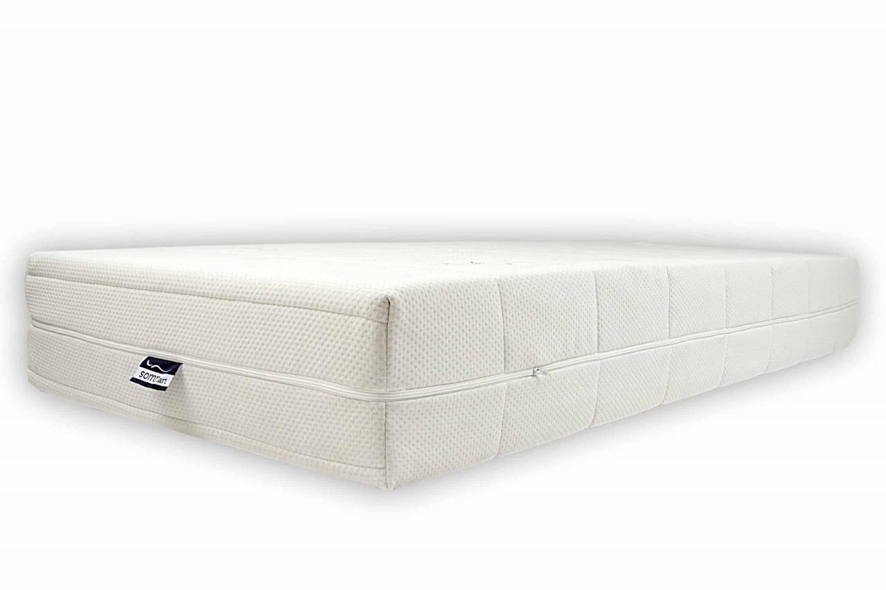 Saltea cu memorie Somnart XXL Memory Plus 90x200, înălțime 25 cm, pentru persoane supraponderale, husă Aloe Vera detașabilă, rulată, fermitate mare [21]