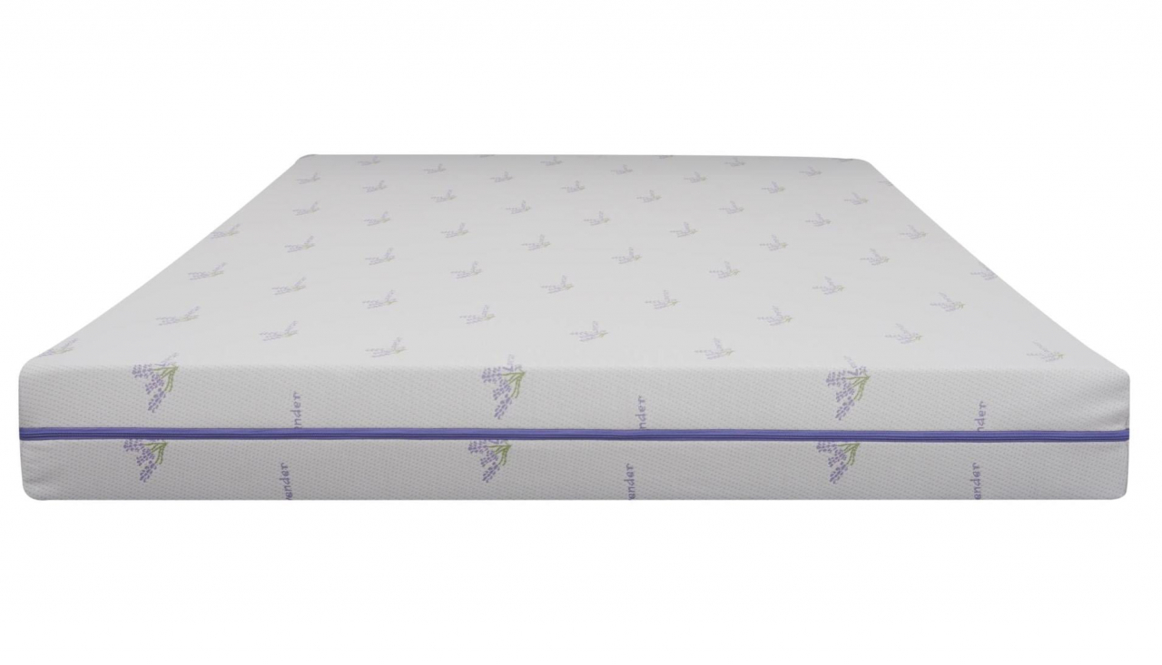 Saltea cu memorie Somnexpert Lavanda 90x200, înălțime 16 cm, ortopedică, husă tratată cu lavandă, lavabilă, cu fermoar, rulată, fermitate medie [8]