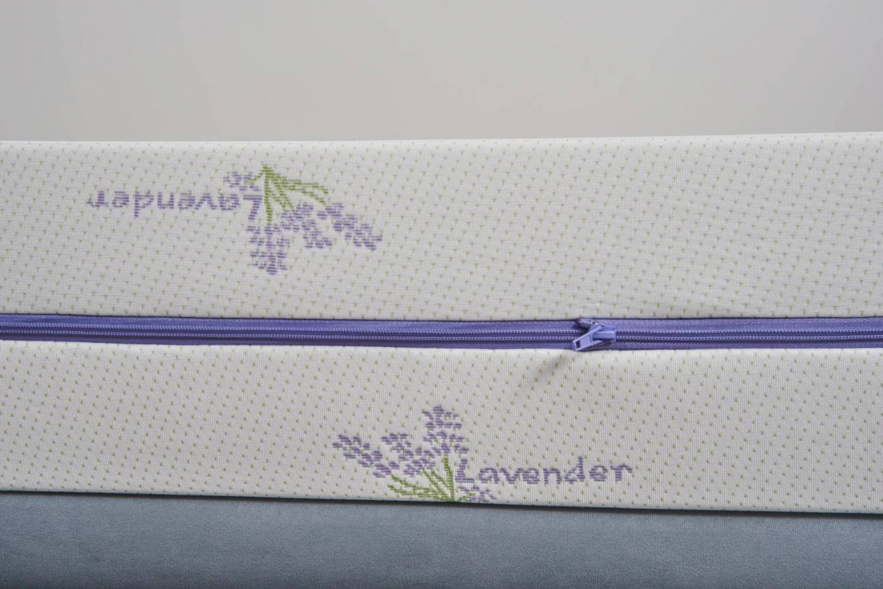 Saltea cu memorie Somnexpert Lavanda 90x200, înălțime 16 cm, ortopedică, husă tratată cu lavandă, lavabilă, cu fermoar, rulată, fermitate medie [10]