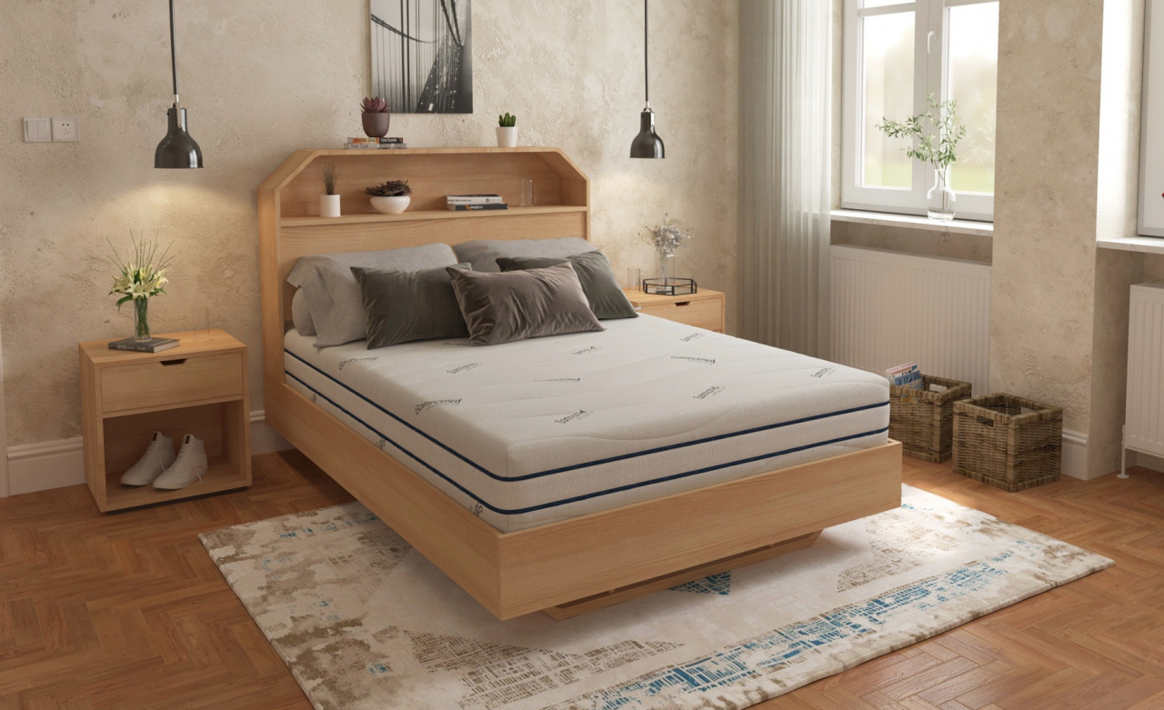 Saltea cu memorie Somnomed Antiacaria 160x200, înălțime 20 cm, pentru alergici, husă cu tratament antiacarian, rulată, fermitate medie [3]