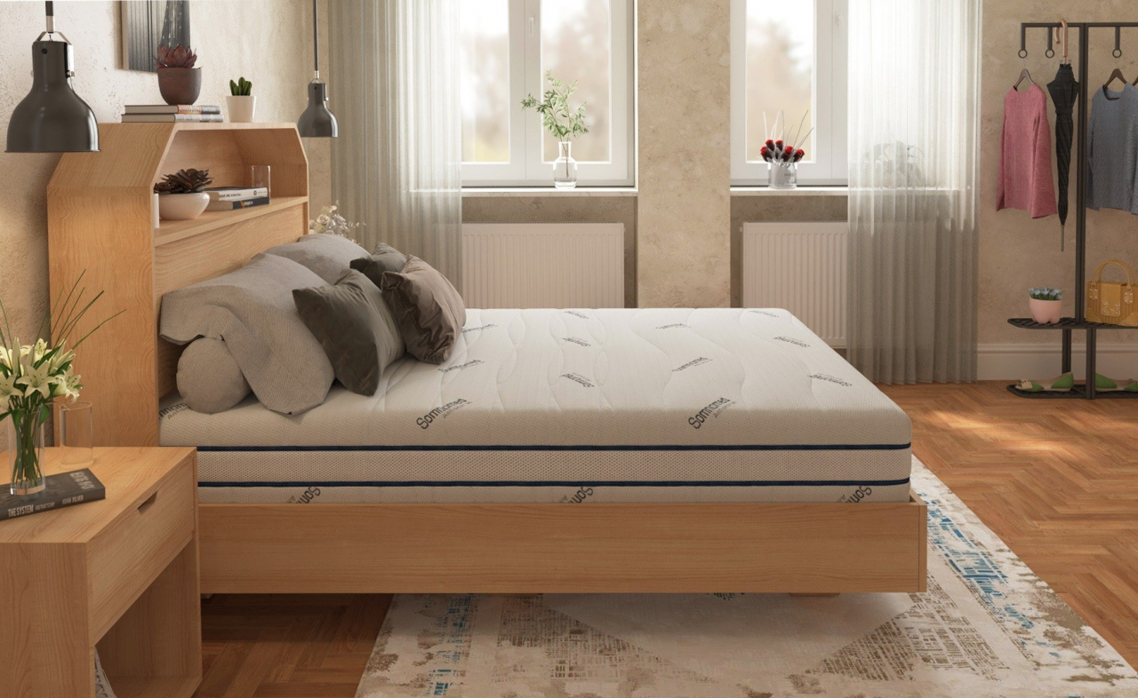 Saltea cu memorie Somnomed Antiacaria 180x200, înălțime 20 cm, pentru alergici, husă cu tratament antiacarian, rulată, fermitate medie [4]