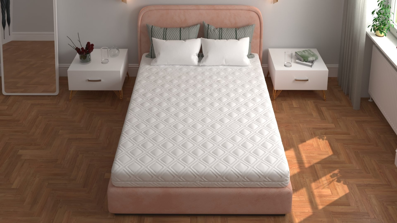 Saltea cu spumă poliuretanică 7 Zone SOMNART 120x200, înălțime 17 cm, ortopedică, husă detașabilă cu fermoar, fermitate medie [3]