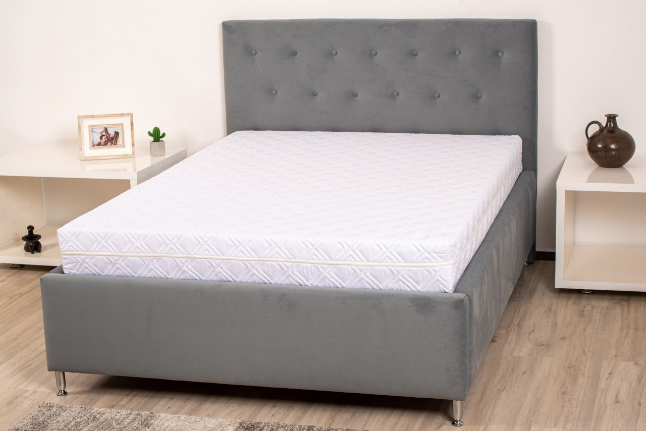 Saltea cu spumă poliuretanică 7 Zone SOMNART 90x200, înălțime 17 cm, ortopedică, husă detașabilă cu fermoar, fermitate medie [9]