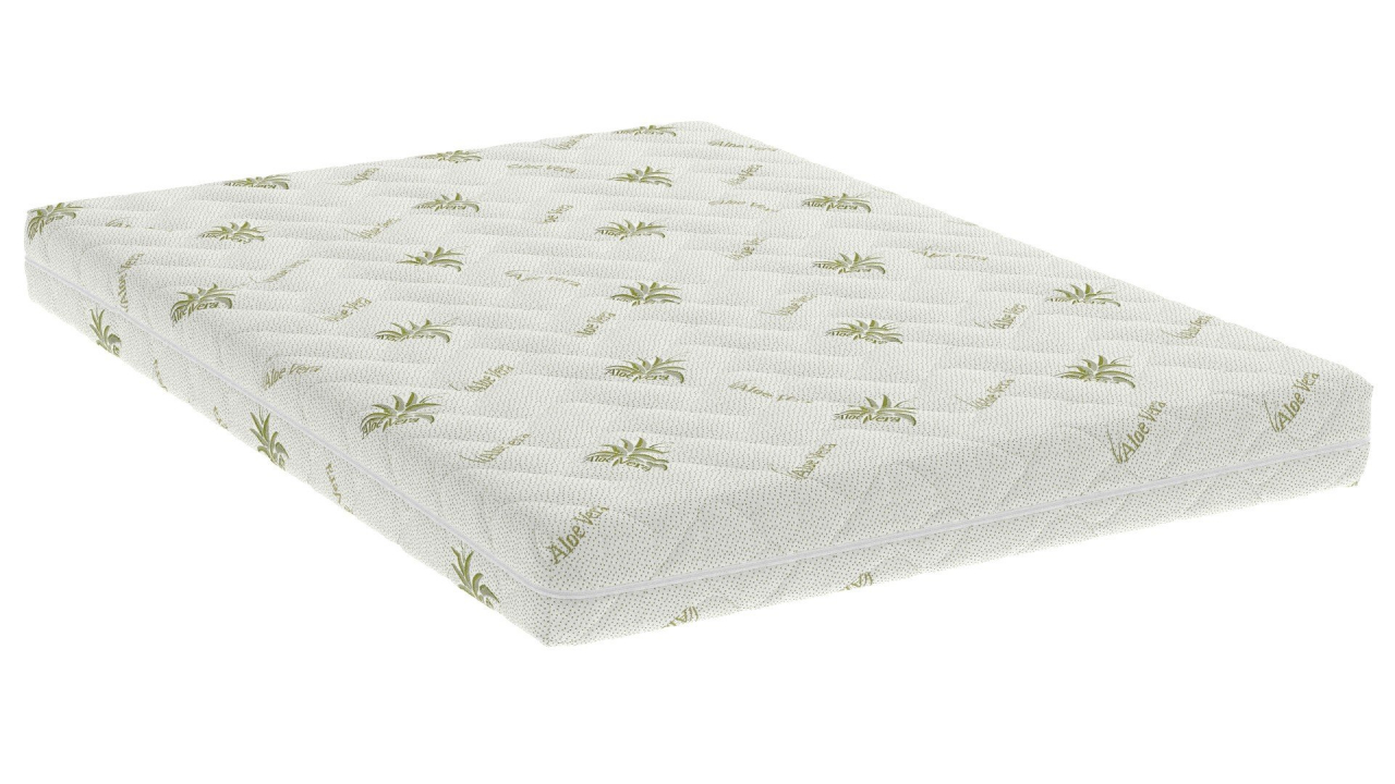 Saltea cu spumă poliuretanică Confort 4Family 90x190, înălțime 14 cm, cu Aloe Vera, husa lavabilă și detașabilă cu fermoar, fermitate medie [6]