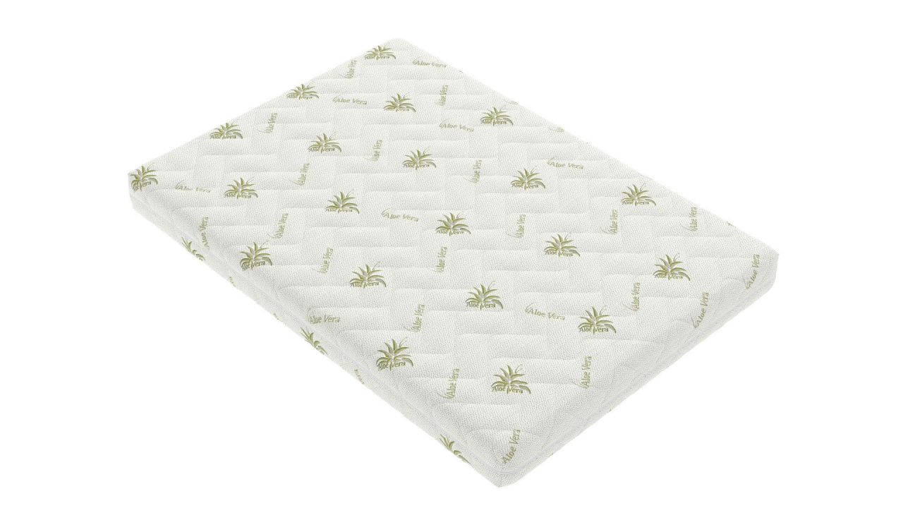 Saltea cu spumă poliuretanică Confort 4Family Aloe Vera 80x200 Somnart, înălțime 14 cm, husă lavabilă și detașabilă cu fermoar, fermitate medie [5]