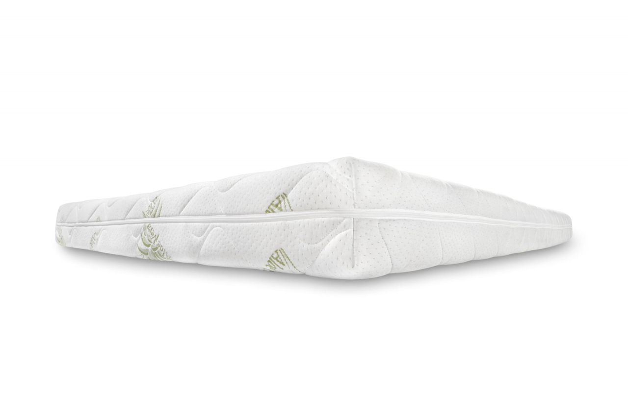 Saltea cu spumă poliuretanică Confort 4Family Aloe Vera 80x200 Somnart, înălțime 14 cm, husă lavabilă și detașabilă cu fermoar, fermitate medie [7]