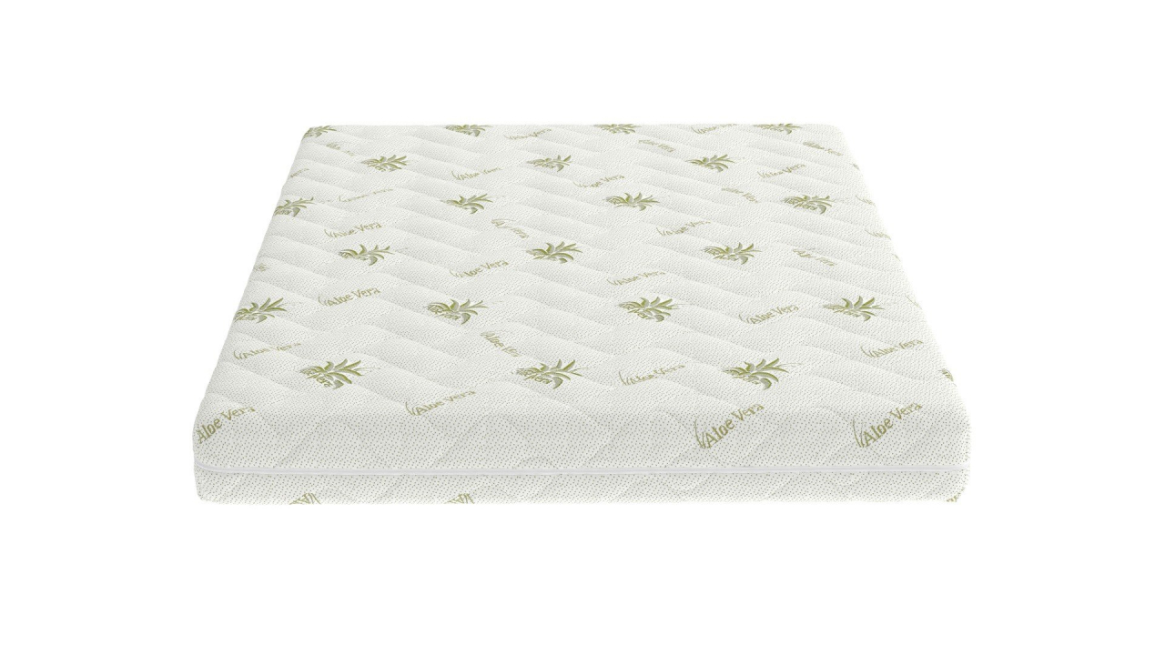 Saltea cu spumă poliuretanică Confort 4Family Aloe Vera 80x200 Somnart, înălțime 14 cm, husă lavabilă și detașabilă cu fermoar, fermitate medie [4]