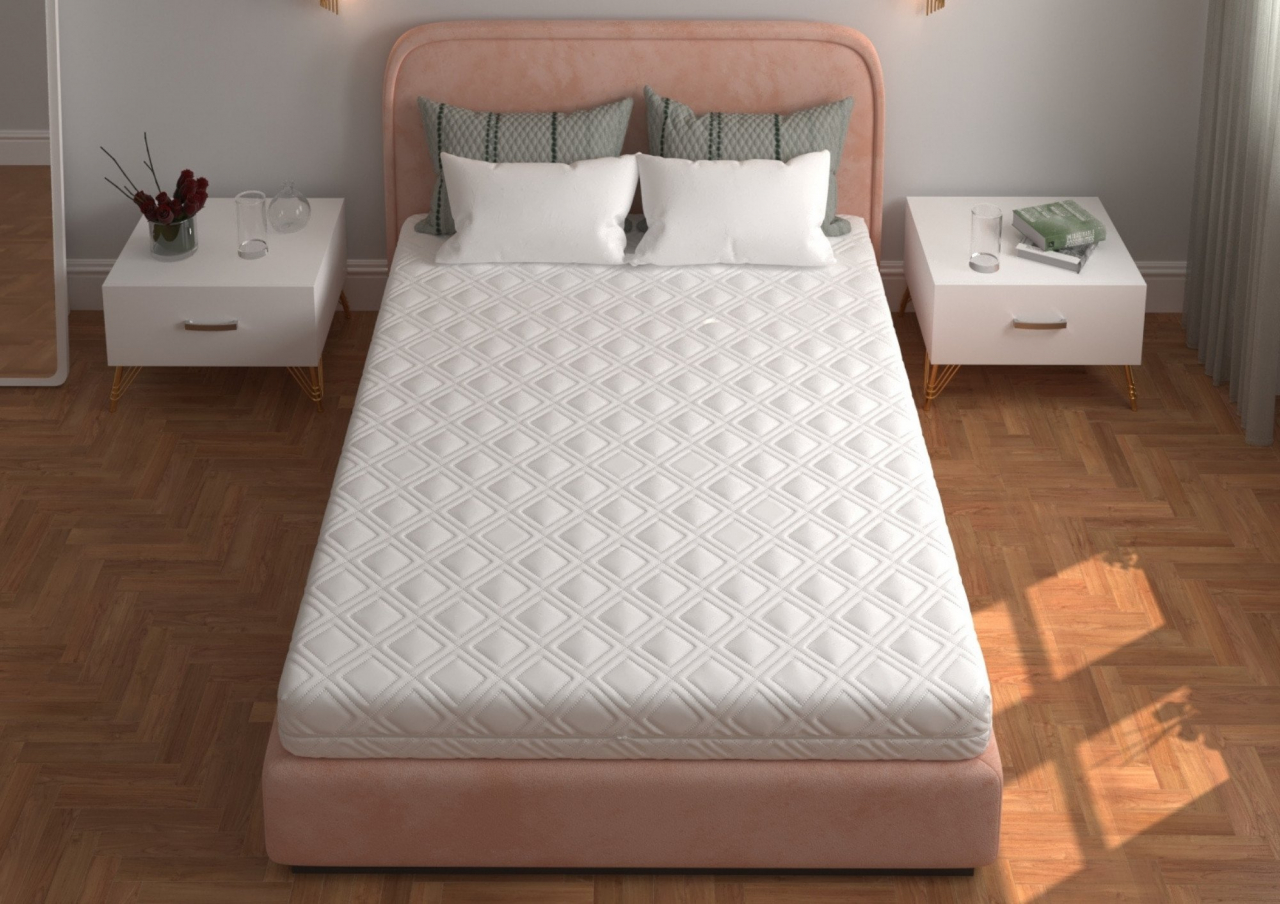 Saltea cu spumă poliuretanică SOMNART 100x200, înălțime 20 cm, ortopedică, husă detașabilă cu fermoar, rulată, fermitate medie [3]