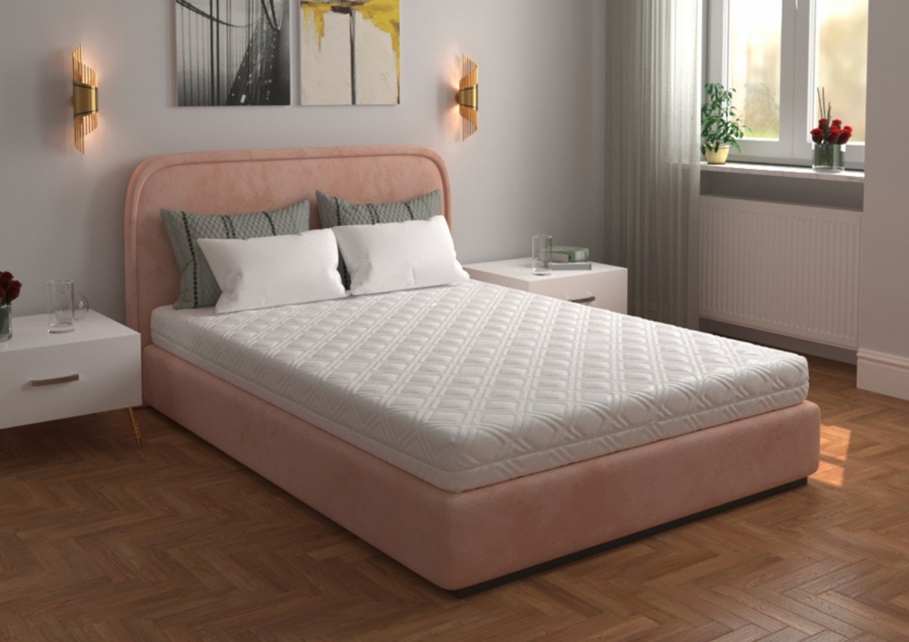 Saltea cu spumă poliuretanică SOMNART 100x200, înălțime 20 cm, ortopedică, husă detașabilă cu fermoar, rulată, fermitate medie [2]