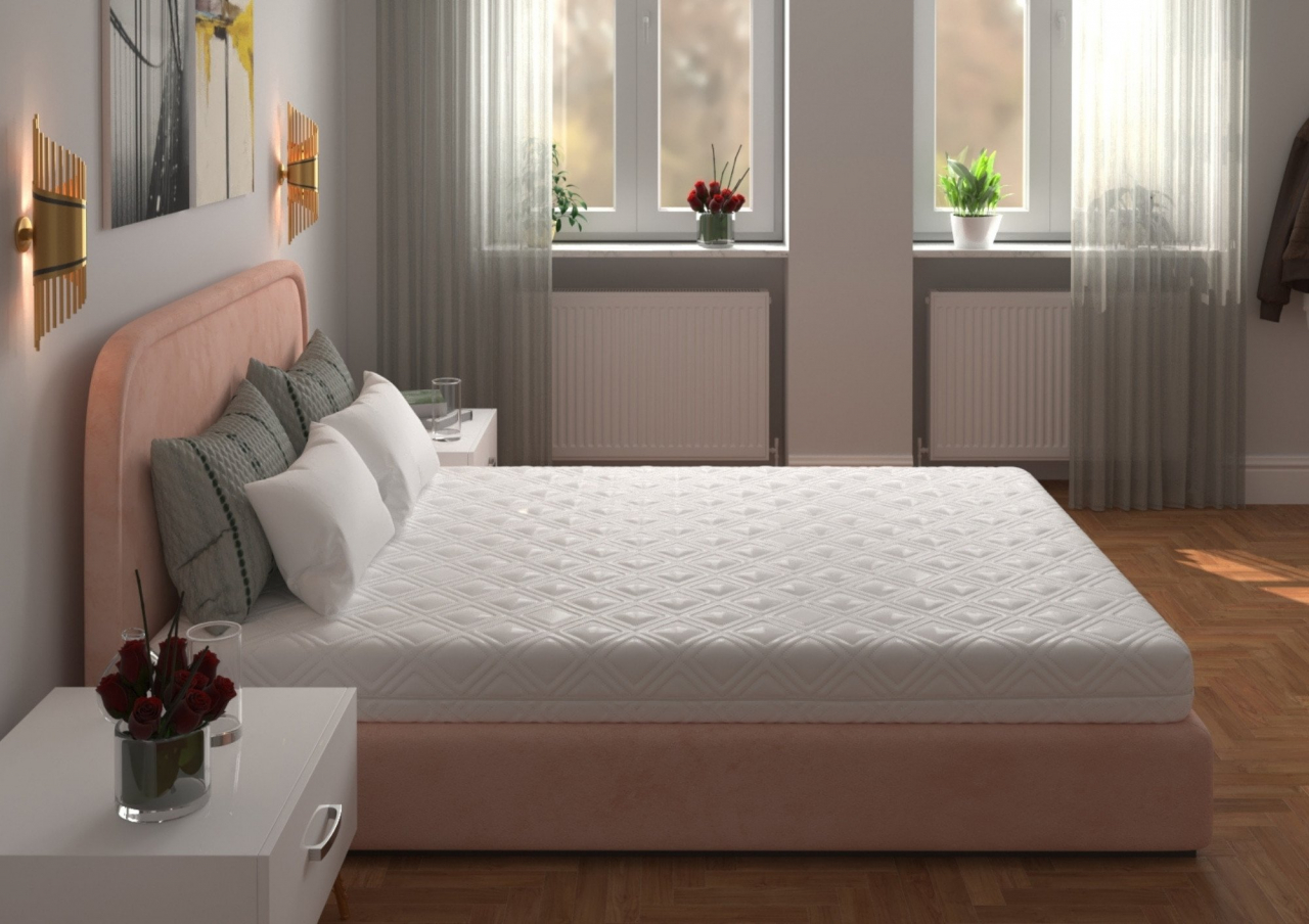 Saltea cu spumă poliuretanică SOMNART 100x200, înălțime 20 cm, ortopedică, husă detașabilă cu fermoar, rulată, fermitate medie [4]