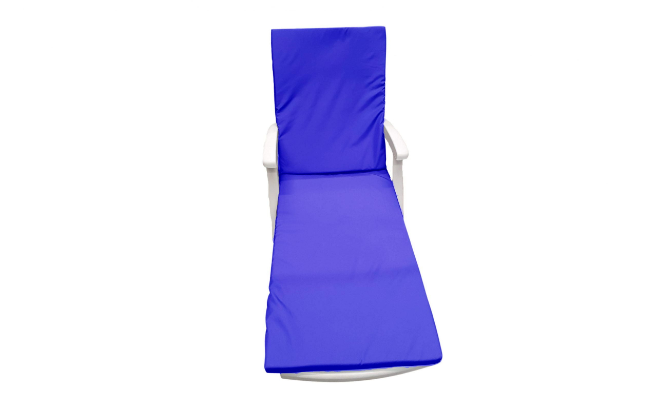 Saltea cu spumă poliuretanică Somnart 60x190, înălțime 4.5 cm, pentru șezlong, doua segmente, husă impermeabilă, culoare bleumarin [9]