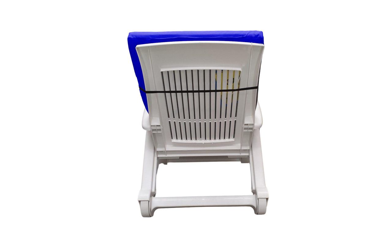 Saltea cu spumă poliuretanică Somnart 60x190, înălțime 4.5 cm, pentru șezlong, doua segmente, husă impermeabilă, culoare bleumarin [11]