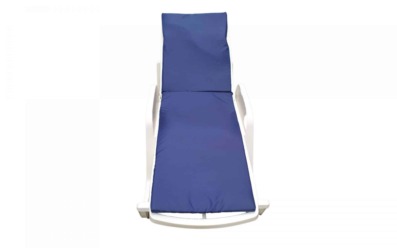 Saltea cu spumă poliuretanică Somnart 60x190, înălțime 4.5 cm, pentru șezlong, doua segmente, husă impermeabilă, culoare bleumarin [2]
