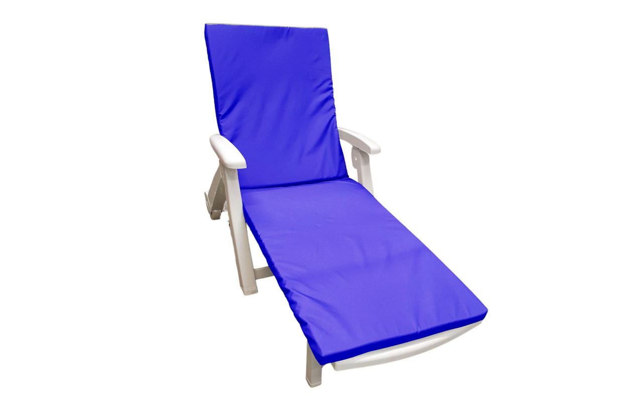 Saltea cu spumă poliuretanică Somnart 60x190, înălțime 4.5 cm, pentru șezlong, doua segmente, husă impermeabilă, culoare bleumarin [10]