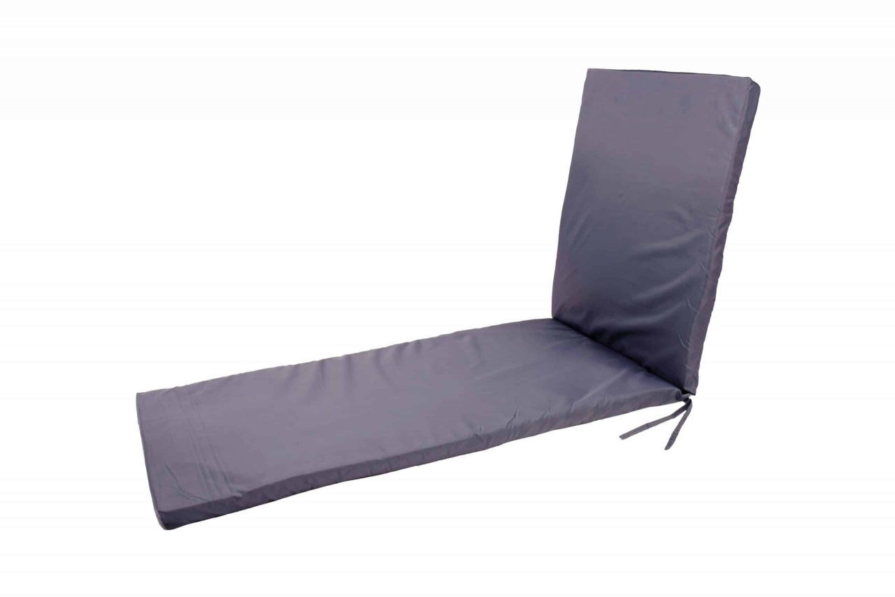 Saltea cu spumă poliuretanică Somnart 60x190, înălțime 4.5 cm, pentru șezlong, doua segmente, husă impermeabilă, culoare gri [4]
