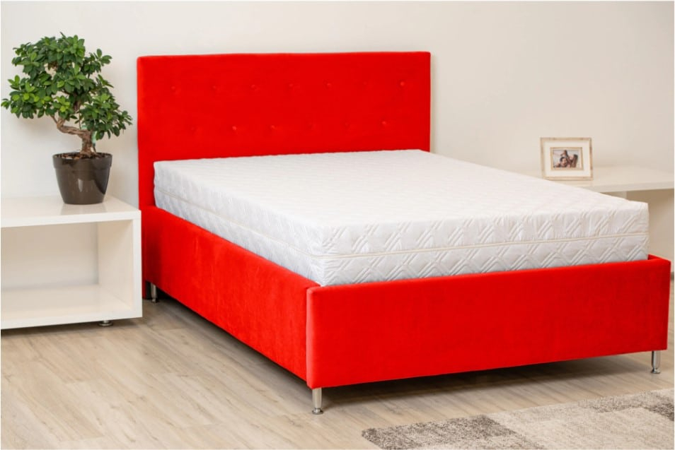 Saltea cu spumă poliuretanică SOMNART 90x200, înălțime 20 cm, ortopedică, husă detașabilă cu fermoar, rulată, fermitate medie [9]