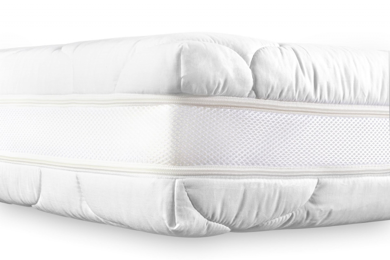 Saltea cu spuma poliuretanica Somnart Air-flow 140x200, inaltime 16 cm, super-ventilata, husa 3D Bumbac Natur lavabila, detasabila, hipoalergenica, rulata, fermitate medie [3]