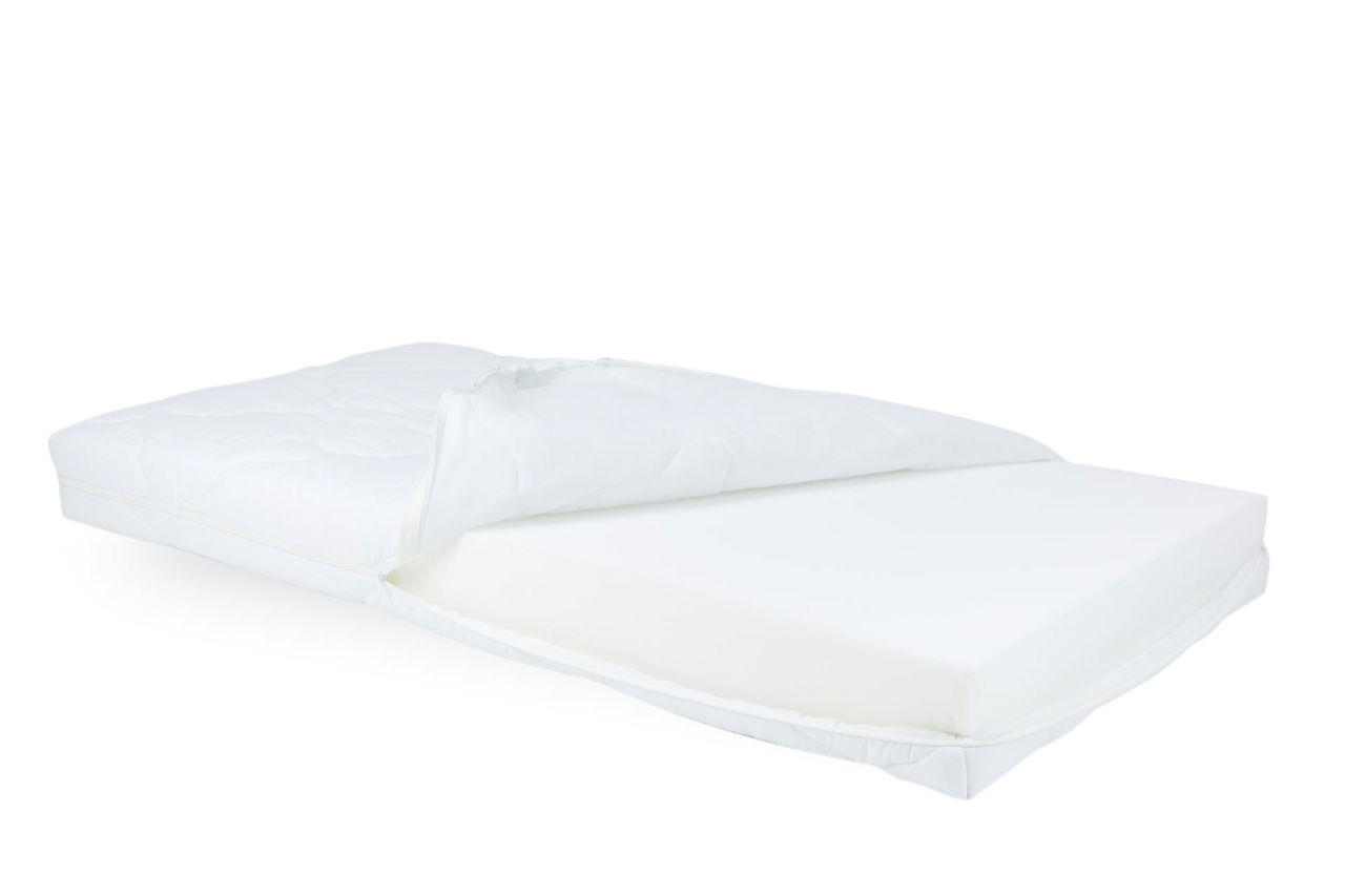 Saltea cu spumă poliuretanică Somnart HypoallergenicMed 70x140, înălțime 10 cm, ortopedică, pentru bebeluși și copii, husă detașabilă, fermitate medie [2]