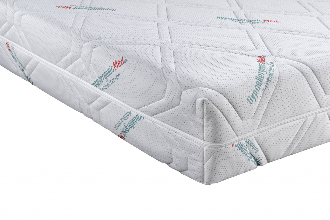 Saltea cu spumă poliuretanică Somnart HypoallergenicMed Antibacteria, 90x200, înălțime 18 cm, antibacterii, husă detașabilă cu fermoar, fermitate medie [11]