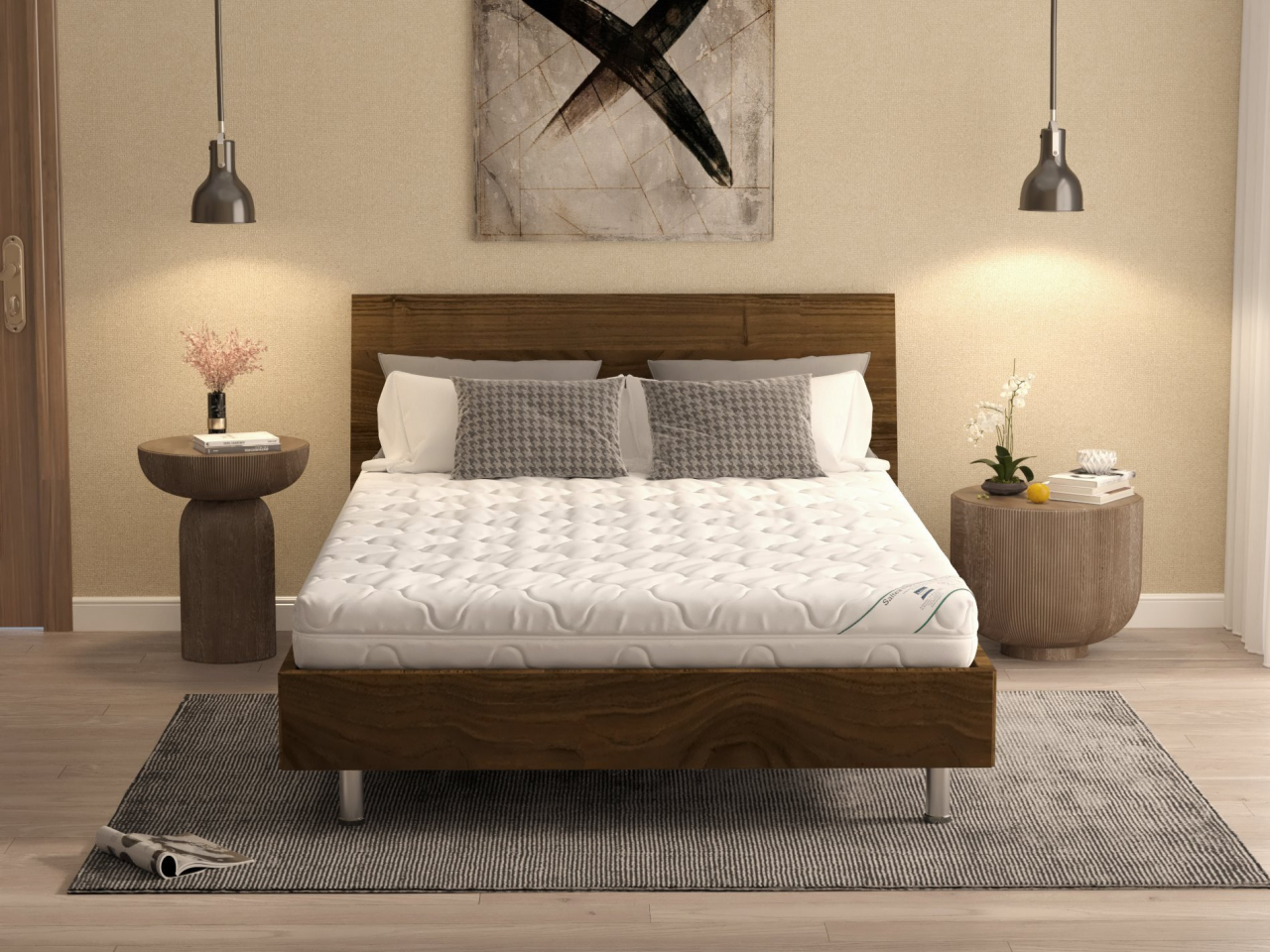 Saltea cu spumă poliuretanică Somnart HypoallergenicMed Bumbac 140x200, înălțime 16 cm, hipoalergenică, husă cu fermoar, rulată, fermitate medie [3]