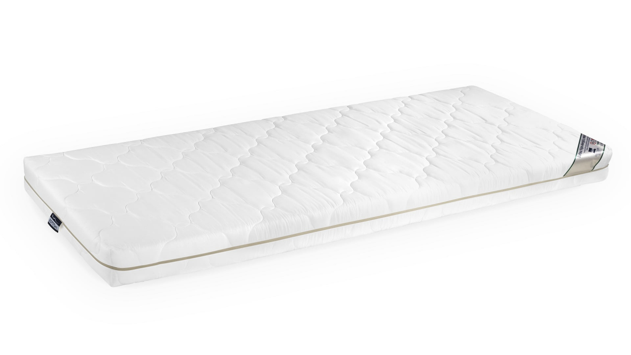 Saltea cu spumă poliuretanică Somnart HypoallergenicMed Bumbac 90x200, înălțime 16 cm, hipoalergenică, husă cu fermoar, rulată, fermitate medie [13]