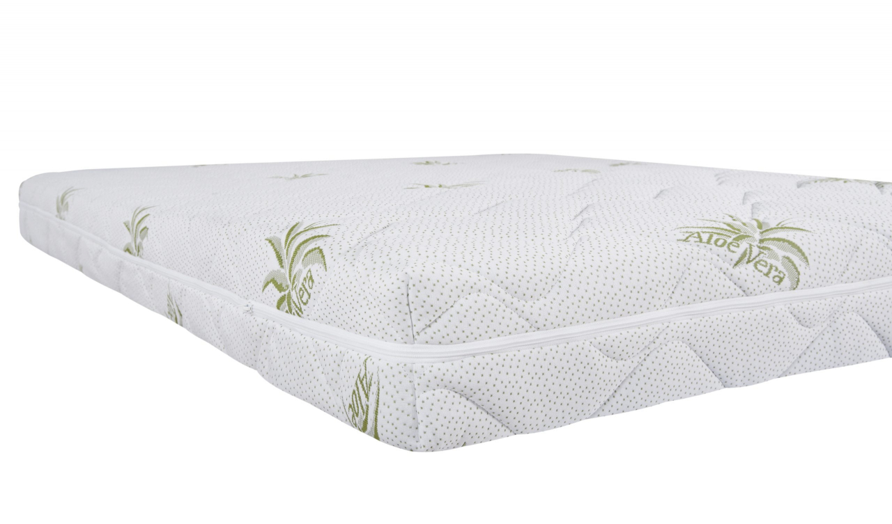 Saltea cu spumă poliuretanică Somnexpert 160x200, înălțime 17 cm, ortopedică, husă bumbac Aloe Vera detașabilă și lavabilă, rulată, fermitate medie [2]
