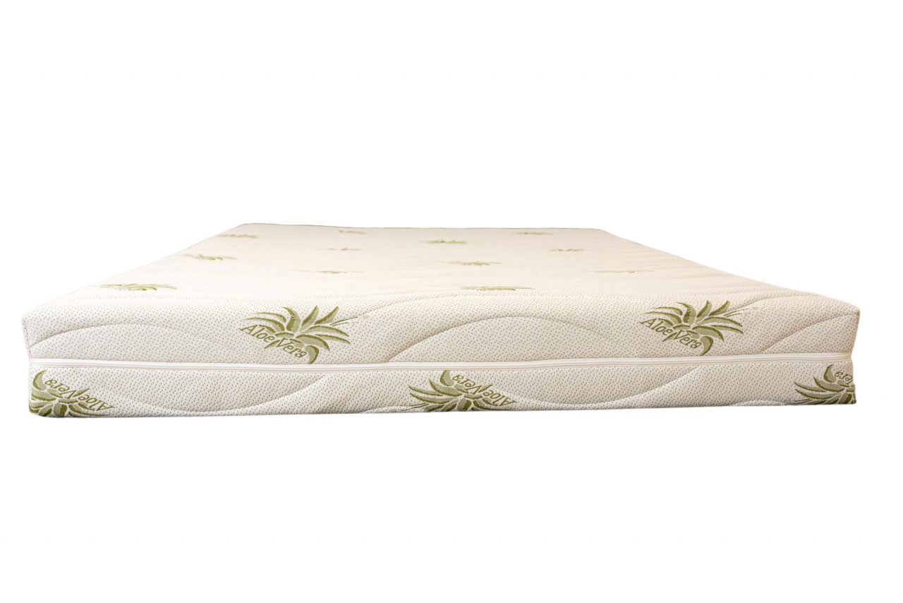 Saltea cu spumă poliuretanică Somnexpert 90x200, înălțime 17 cm, ortopedică, husă bumbac Aloe Vera detașabilă și lavabilă, rulată, fermitate medie [7]