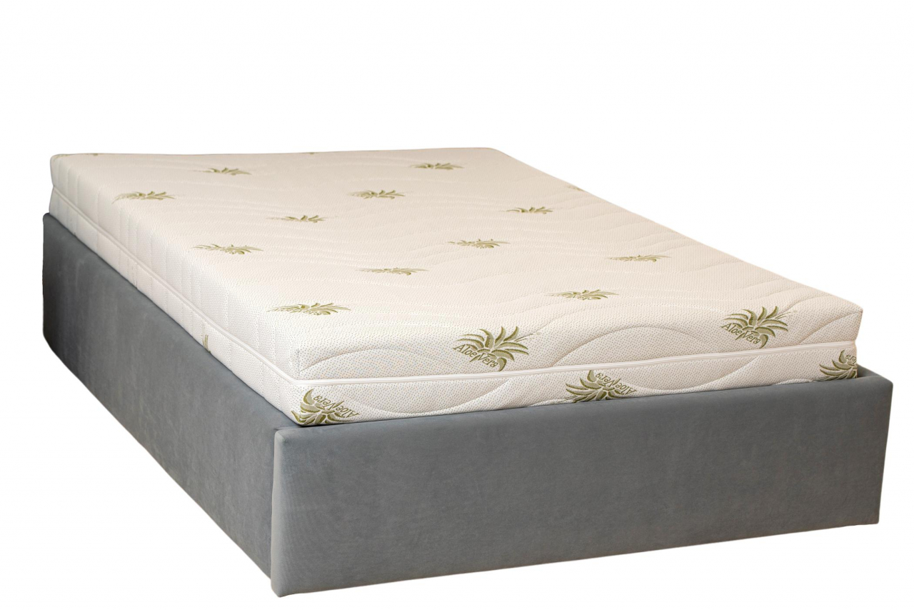 Saltea cu spumă poliuretanică Somnexpert 90x200, înălțime 17 cm, ortopedică, husă bumbac Aloe Vera detașabilă și lavabilă, rulată, fermitate medie [8]