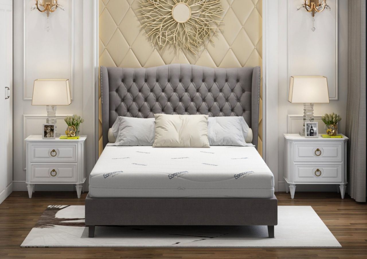 Saltea cu spumă poliuretanică Somnomed Antiacaria 120x190, înălțime 20cm, pentru alergici, husă detașabilă și lavabilă cu tratament antiacarian, fermitate medie [3]