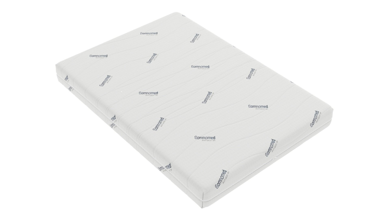 Saltea cu spumă poliuretanică Somnomed Antiacaria 120x190, înălțime 20cm, pentru alergici, husă detașabilă și lavabilă cu tratament antiacarian, fermitate medie [5]