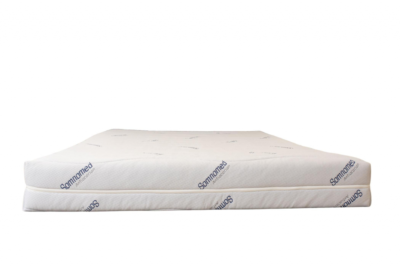 Saltea cu spumă poliuretanică Somnomed Antiacaria 180x200, înălțime 20 cm, pentru alergici, husă detașabilă și lavabilă cu tratament antiacarian, fermitate medie [19]