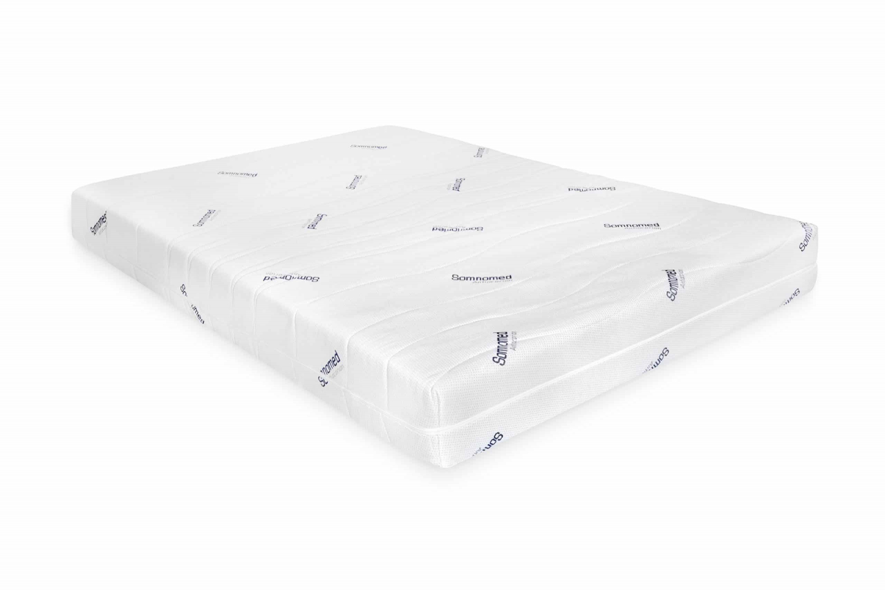 Saltea cu spuma poliuretanica Somnomed Antiacaria 90x200, inaltime 20 cm, pentru alergici, husa detasabila cu tratament antiacarian, fermitate medie [12]