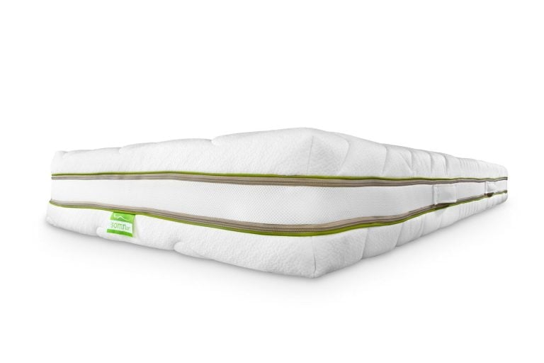 Saltea Latex Somnart 180x200, inaltime 20 cm, miez perforat 7 zone, husa cu 3D lavabila si detasabila cu fermoar, manere, fermitate medie [4]