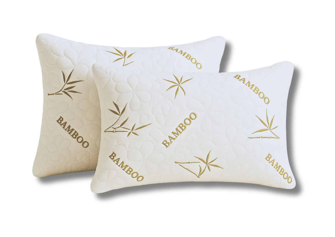 Set 2 Perne 50x70 Somnart Belina Bamboo, microfibra, lavabile la masina, vidat [1]