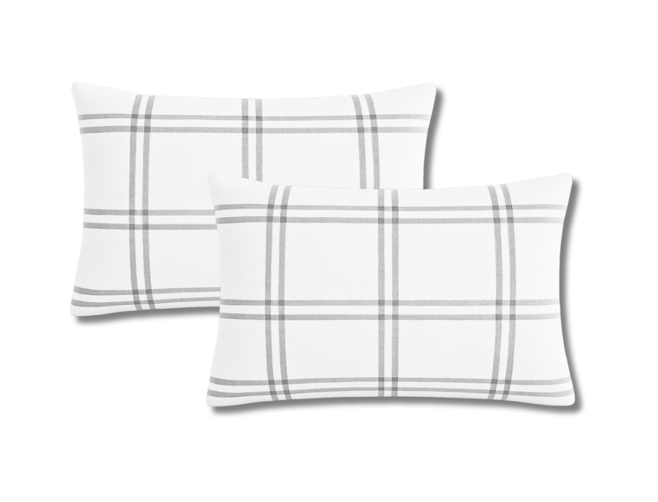 Set 2 Perne 50x70 Somnart Belina Grid, microfibra, lavabile la masina [2]