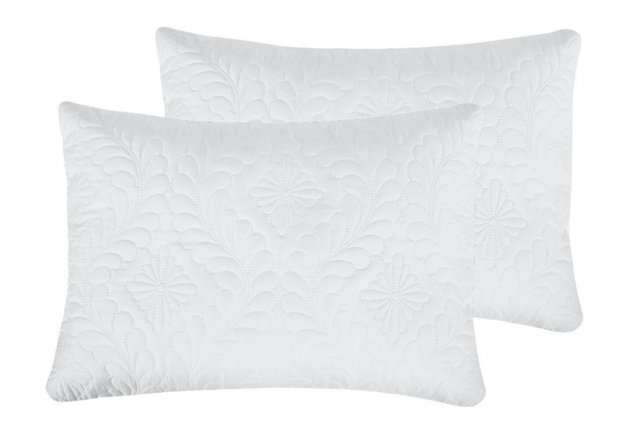 Set 2 Perne 50x70 Somnart Belina, microfibra, lavabile la masina, vidat, alb [2]
