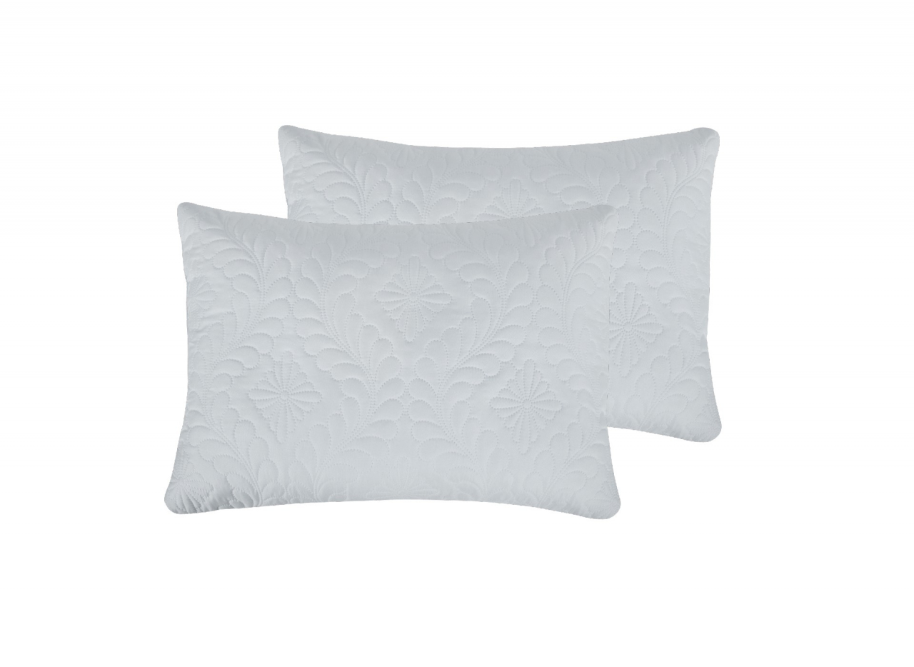 Set 2 Perne 50x70 Somnart Belina, microfibra, lavabile la masina, vidat, alb [4]