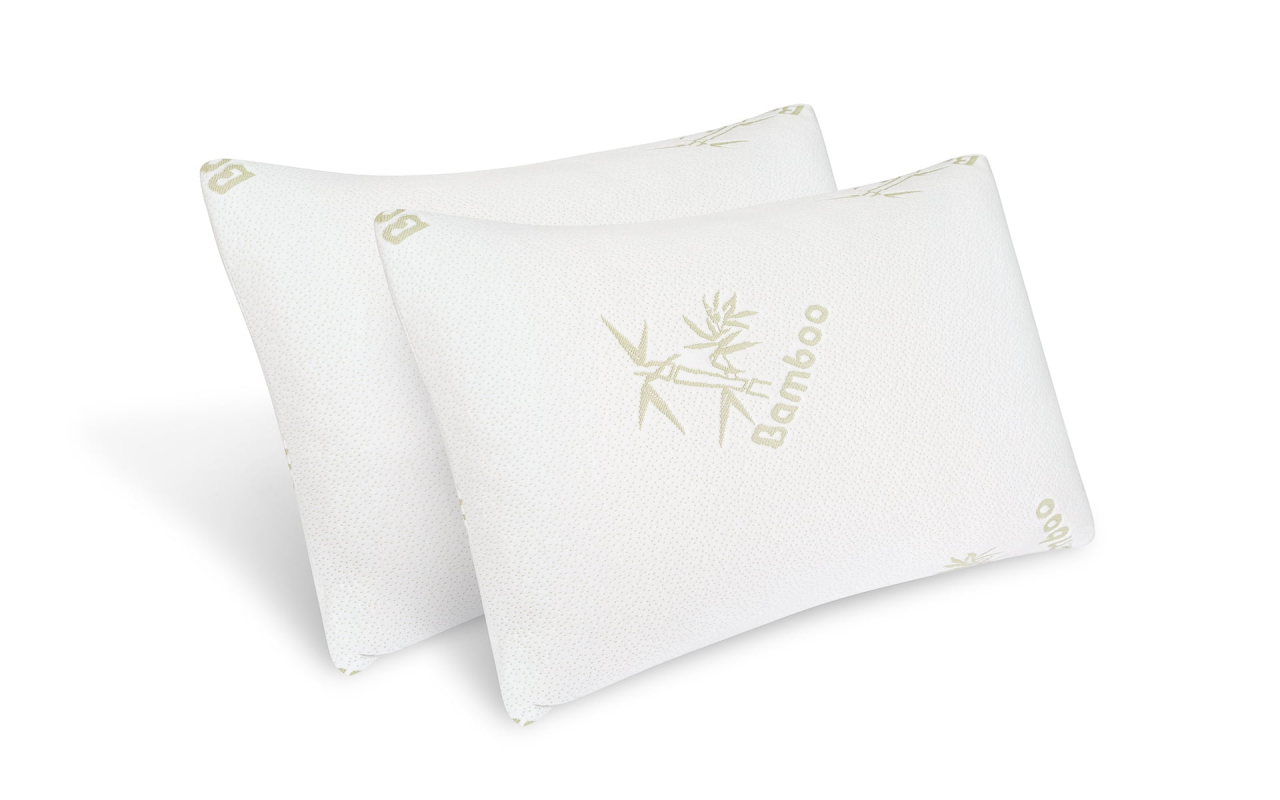 Set 2 perne Bamboo Memory Somnart, husa detasabila bambus, 50x70 cm [2]