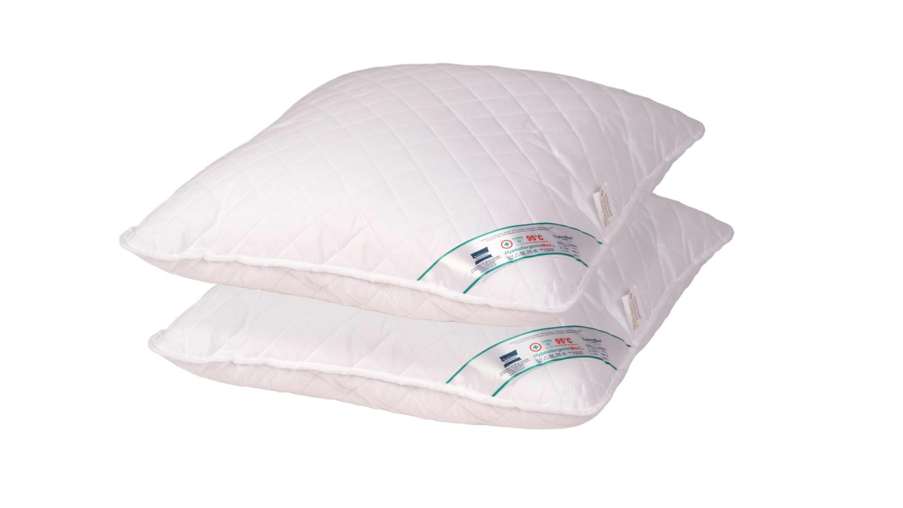 SET 2 Perne Medicinale Hipoalergenice Somnart 40x40cm, HypoallergenicMed, 100% fibra poliester, lavabile la 95 de grade, fermitate medie spre tare [6]
