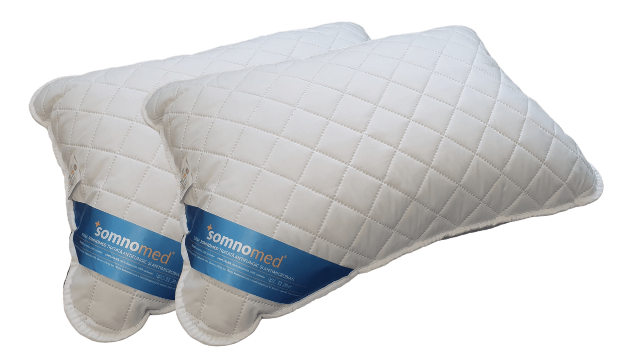 SET 2 Perne Somnomed Antimicrobiene si Antifungice lavabile la 95°C - 70 x 70 cm, vidat [7]