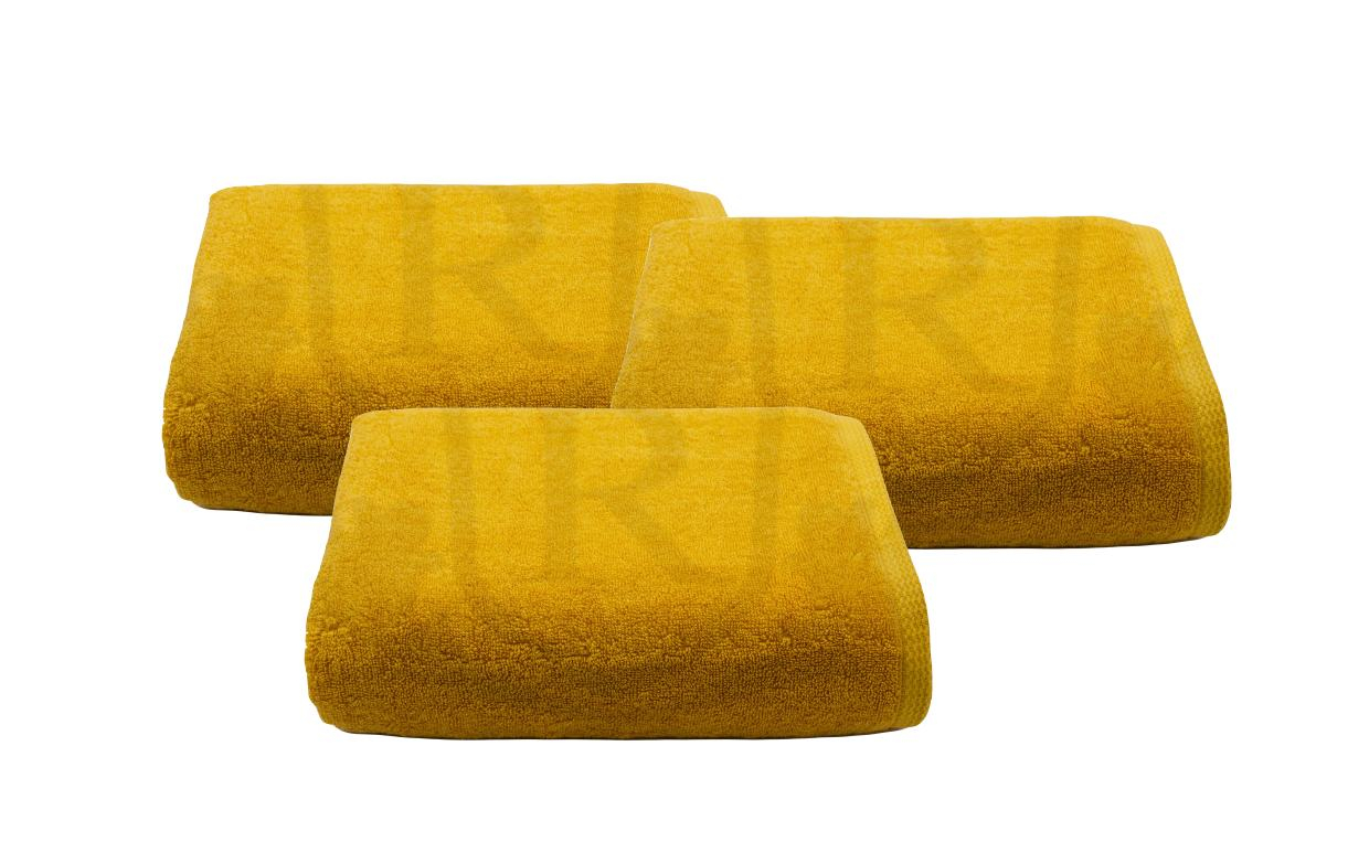 Set 2 prosoape de corp bumbac 100%, 600gsm, Somnart, 70x140cm, galben [3]