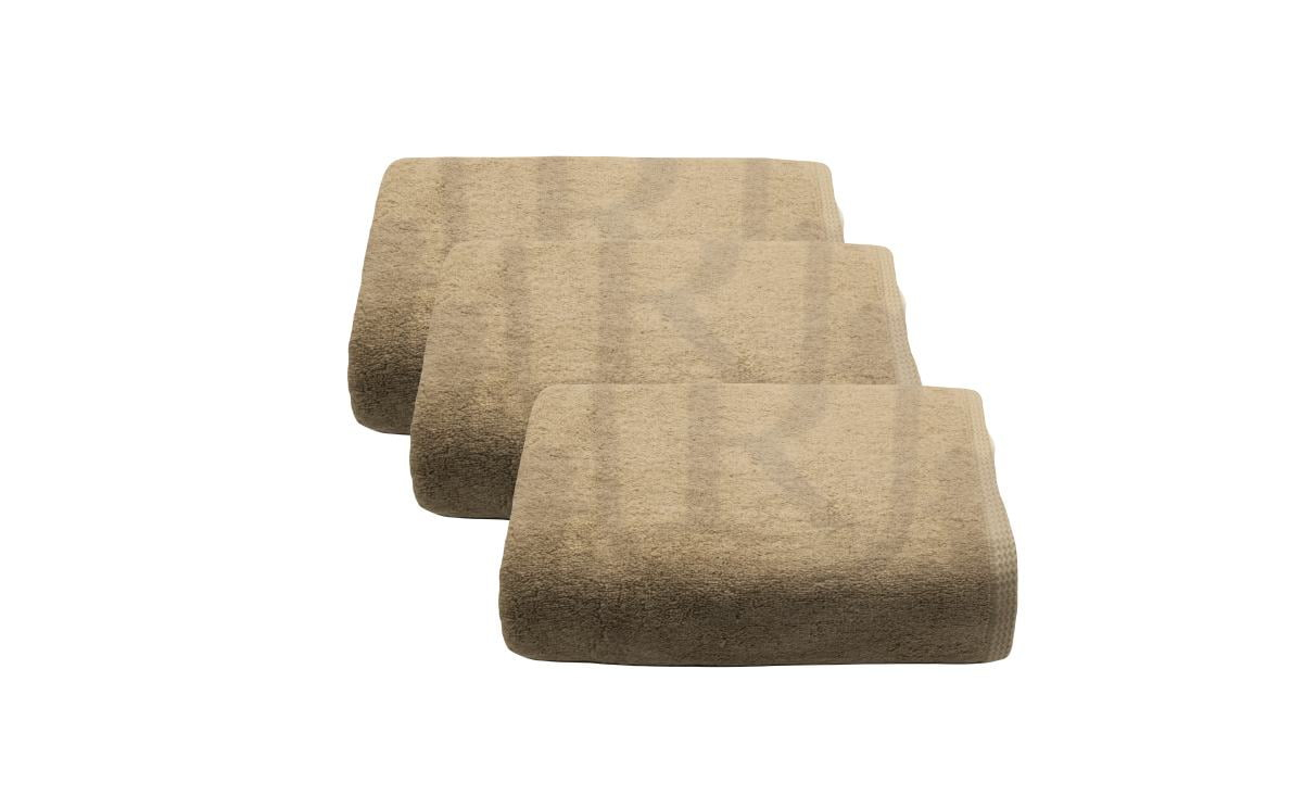 Set 2 prosoape de fata bumbac 100%, 600gsm, Somnart, 50x90cm, bej [3]
