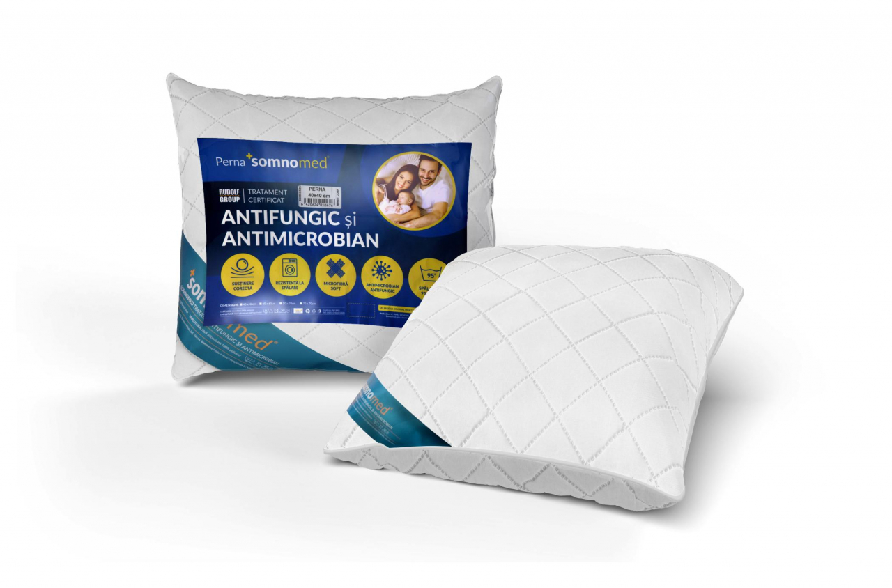 SET 4 Perne Somnomed Antimicrobiene si Antifungice lavabile la 95°C - 70 x 70 cm, vidat [12]
