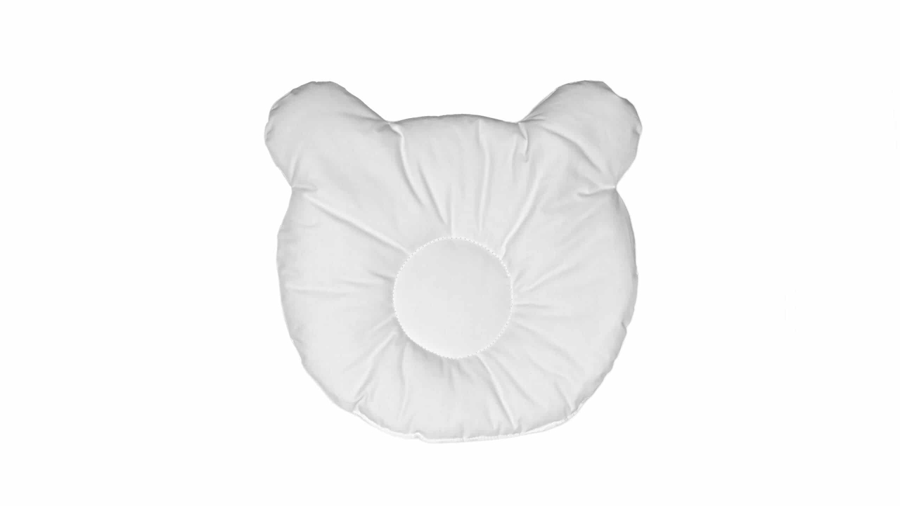 Set lenjerie patut + pernuta pentru formarea capului bebelusului SomnArt, bumbac egiptean, 60x120 cm, Alb [2]