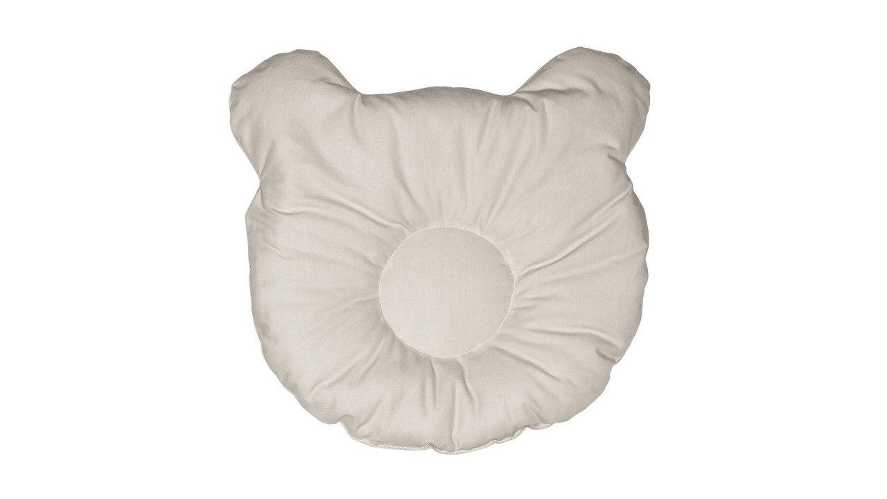 Set lenjerie patut + pernuta pentru formarea capului bebelusului SomnArt, bumbac egiptean, 60x120 cm, Gri deschis [2]