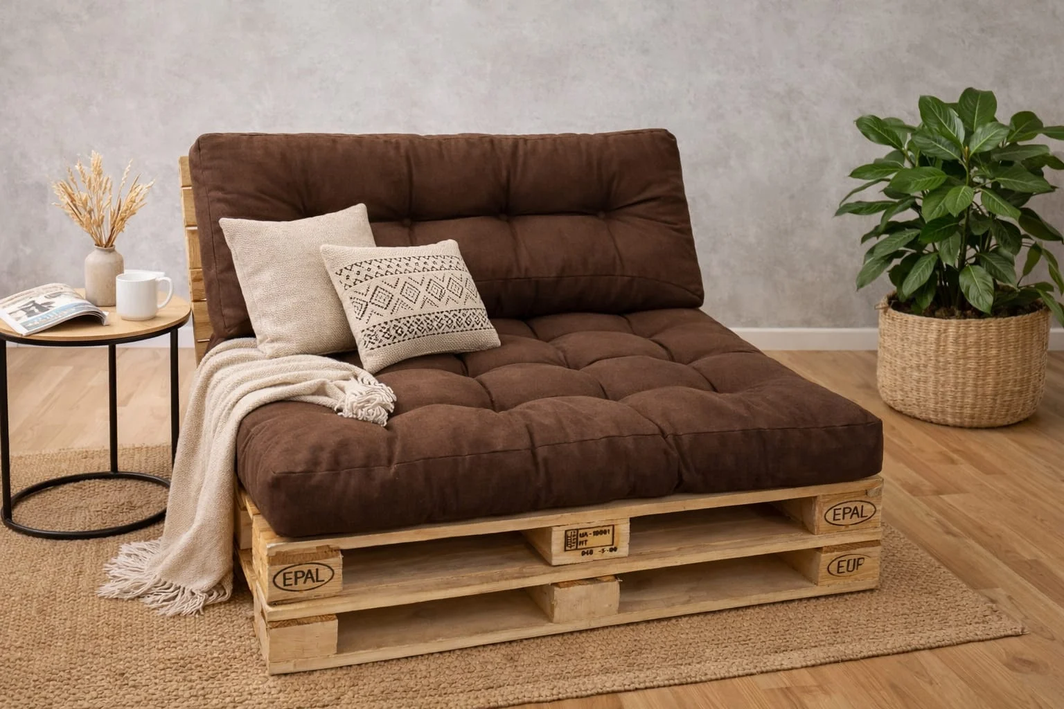 Set perne gradina Pallet Soft Seating - Maro [2]