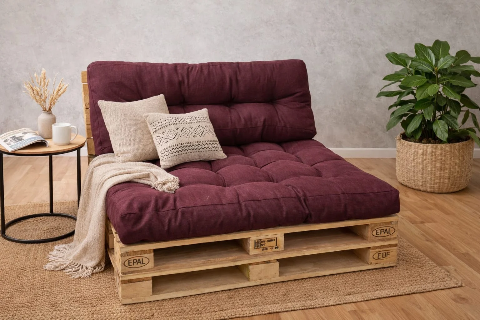 Set perne gradina Pallet Soft Seating - Violet [2]