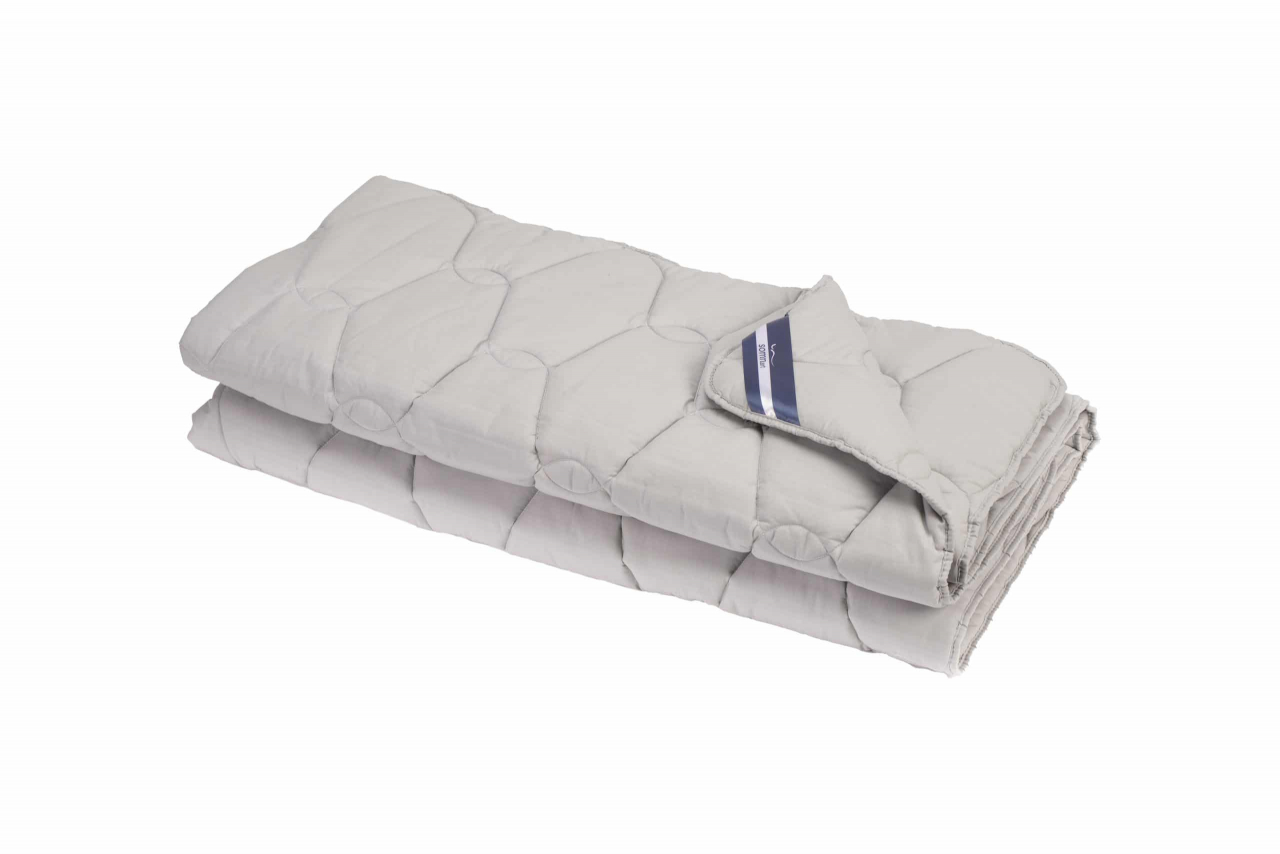 Set Pilota bumbac Somnart Bella 180x200cm 200g model biscuite + 2 perne bumbac Somnart Bella, 50x70cm, Gri [4]